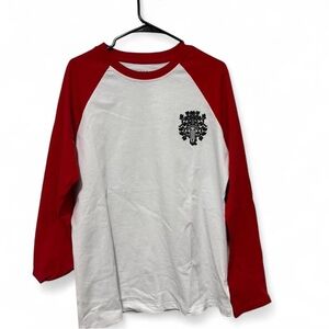 Chrome Hearts Red and White Long Sleeve Tee